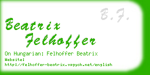 beatrix felhoffer business card